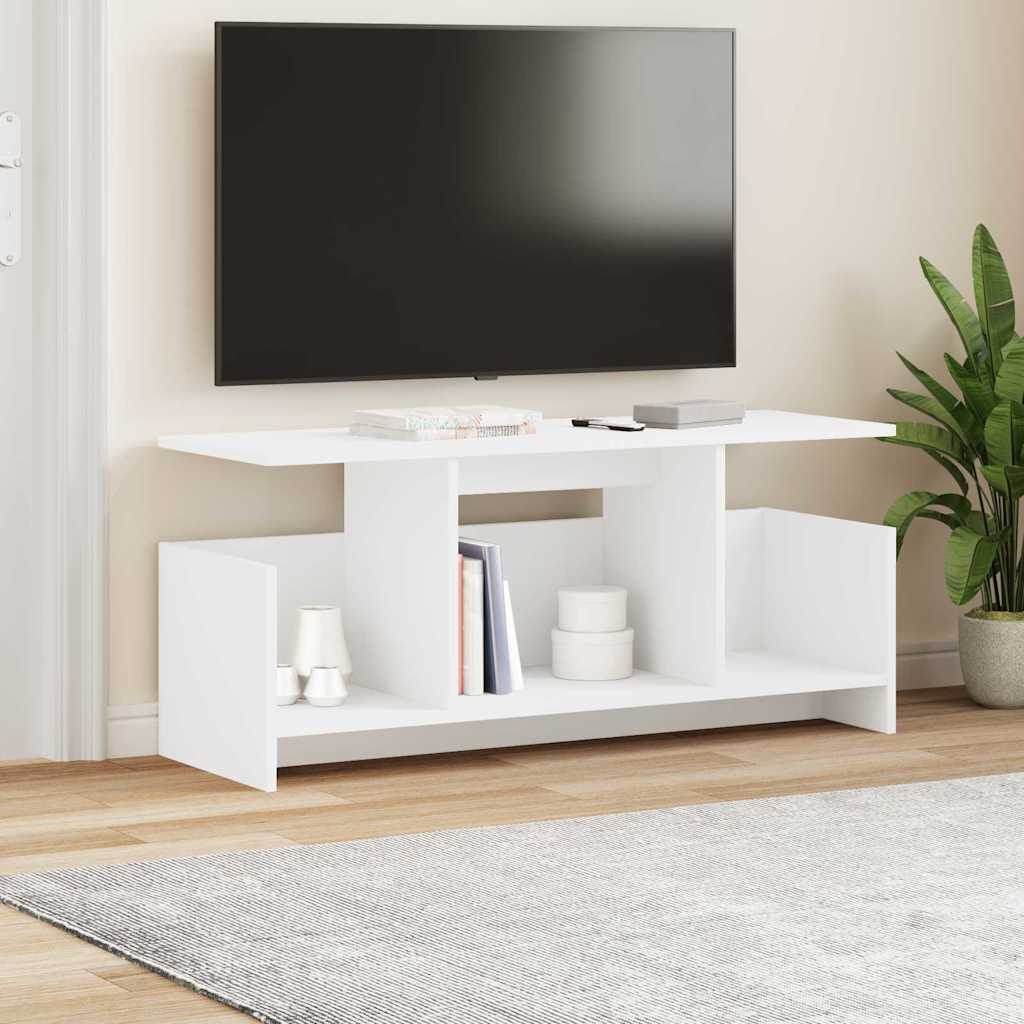 TV-standaard Wit 102 x 35 x 45 cm Bewerkt hout is nu te koop bij PeponiXL, paradijselijk wonen!