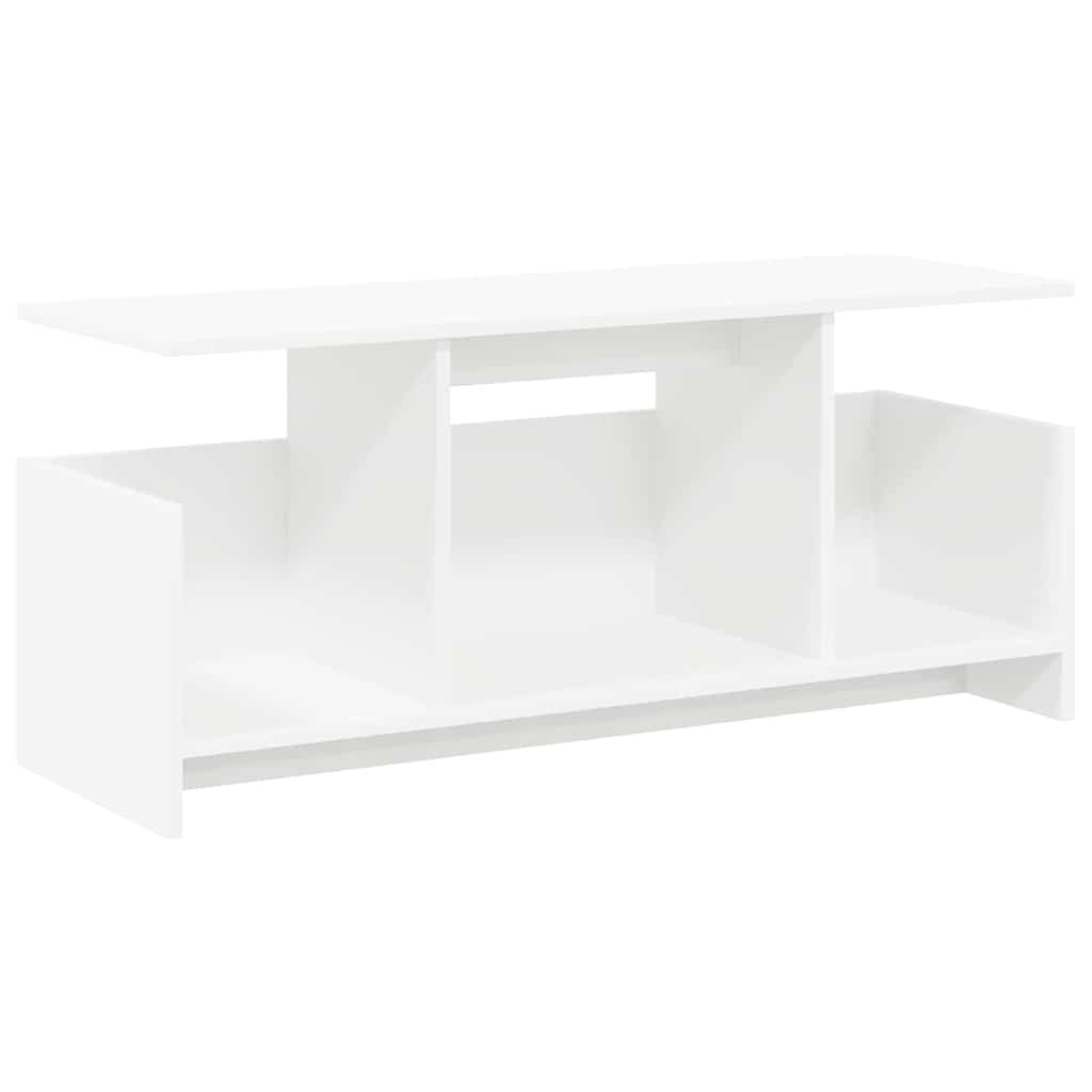 TV-standaard Wit 102 x 35 x 45 cm Bewerkt hout is nu te koop bij PeponiXL, paradijselijk wonen!