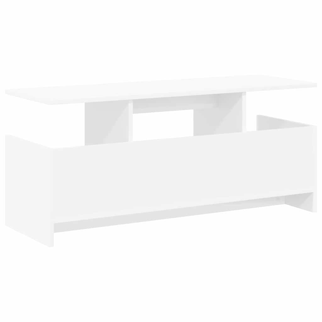 TV-standaard Wit 102 x 35 x 45 cm Bewerkt hout is nu te koop bij PeponiXL, paradijselijk wonen!