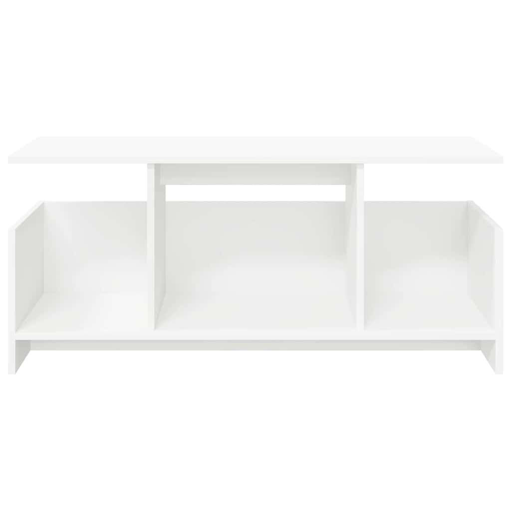 TV-standaard Wit 102 x 35 x 45 cm Bewerkt hout is nu te koop bij PeponiXL, paradijselijk wonen!