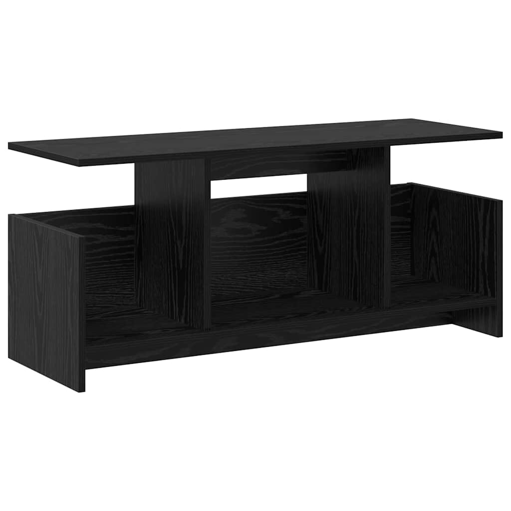 TV-standaard Zwart Eiken 102 x 35 x 45 cm Bewerkt hout is nu te koop bij PeponiXL, paradijselijk wonen!
