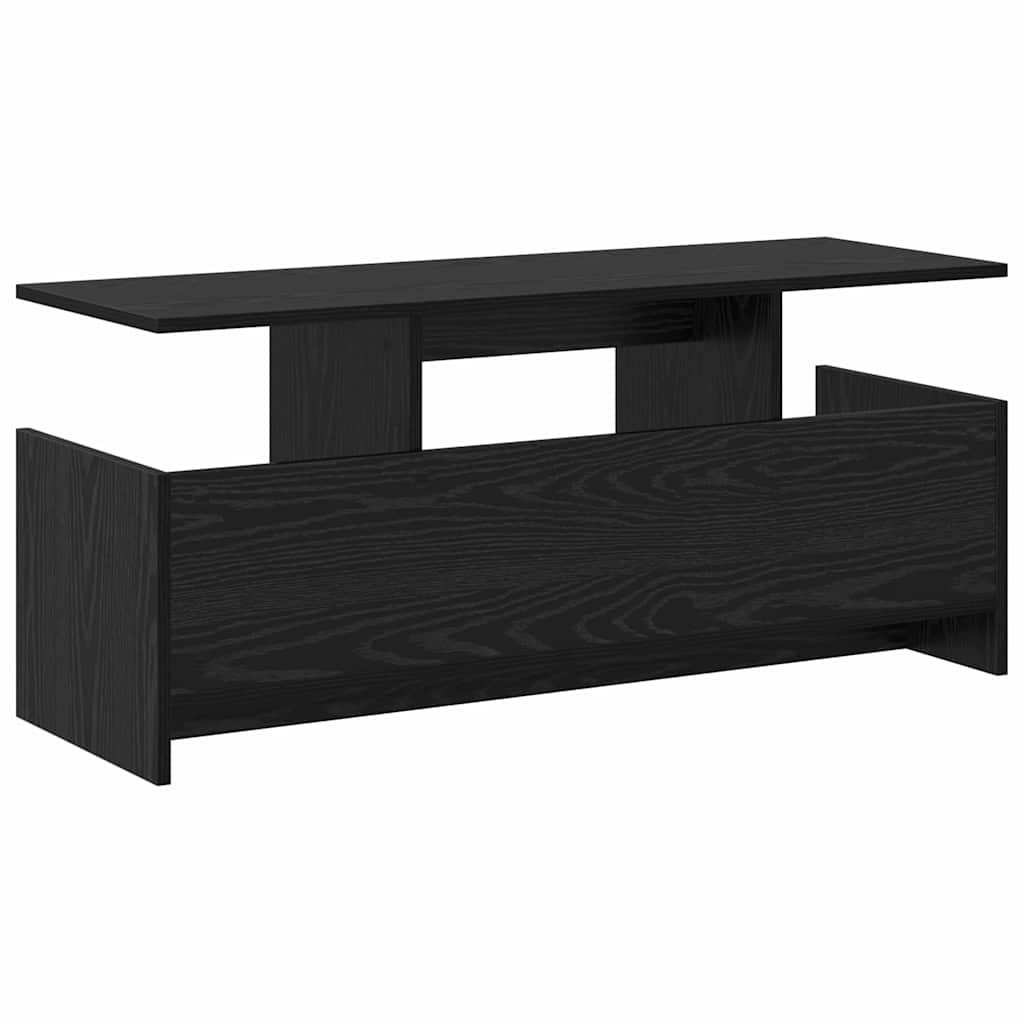 TV-standaard Zwart Eiken 102 x 35 x 45 cm Bewerkt hout is nu te koop bij PeponiXL, paradijselijk wonen!