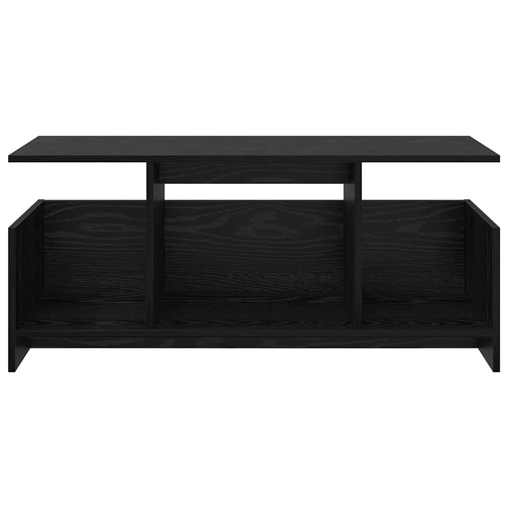 TV-standaard Zwart Eiken 102 x 35 x 45 cm Bewerkt hout is nu te koop bij PeponiXL, paradijselijk wonen!