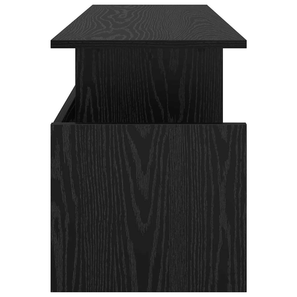 TV-standaard Zwart Eiken 102 x 35 x 45 cm Bewerkt hout is nu te koop bij PeponiXL, paradijselijk wonen!