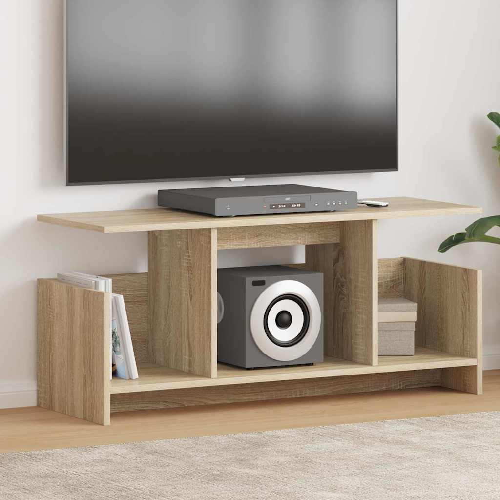 TV-standaard Sonoma Eiken 102 x 35 x 45 cm Bewerkt hout is nu te koop bij PeponiXL, paradijselijk wonen!