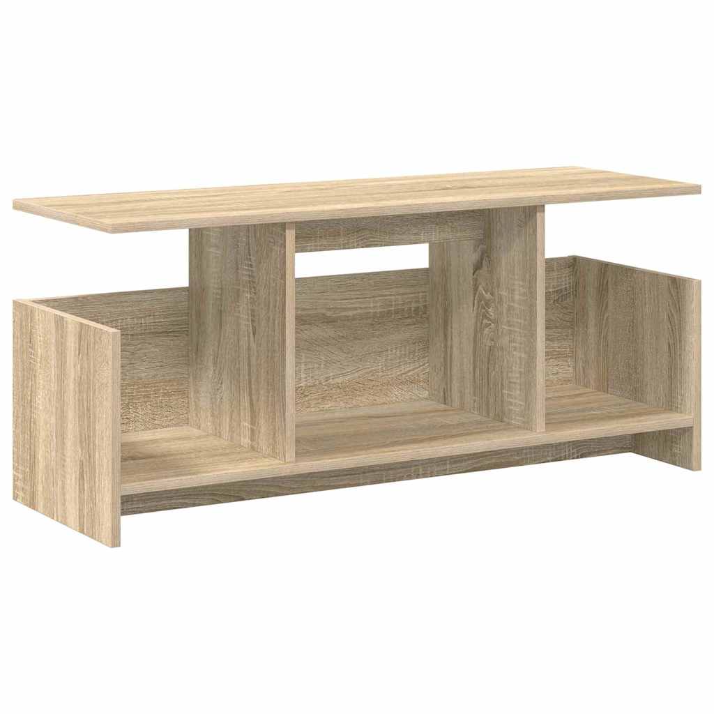 TV-standaard Sonoma Eiken 102 x 35 x 45 cm Bewerkt hout is nu te koop bij PeponiXL, paradijselijk wonen!