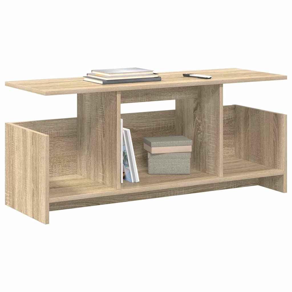 TV-standaard Sonoma Eiken 102 x 35 x 45 cm Bewerkt hout is nu te koop bij PeponiXL, paradijselijk wonen!