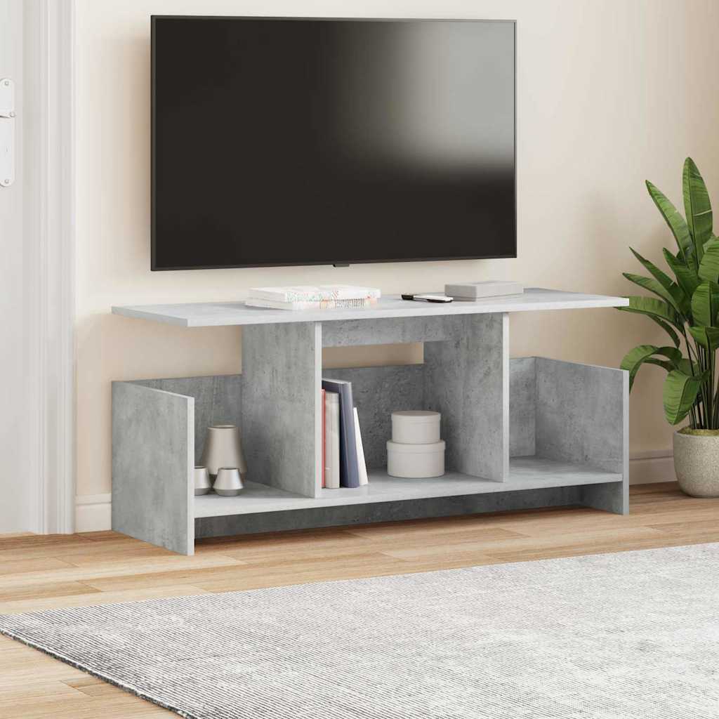 TV-standaard Beton Grijs 102 x 35 x 45 cm Bewerkt hout is nu te koop bij PeponiXL, paradijselijk wonen!