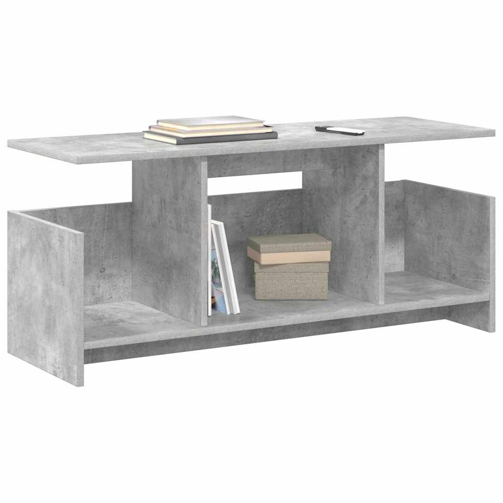 TV-standaard Beton Grijs 102 x 35 x 45 cm Bewerkt hout is nu te koop bij PeponiXL, paradijselijk wonen!