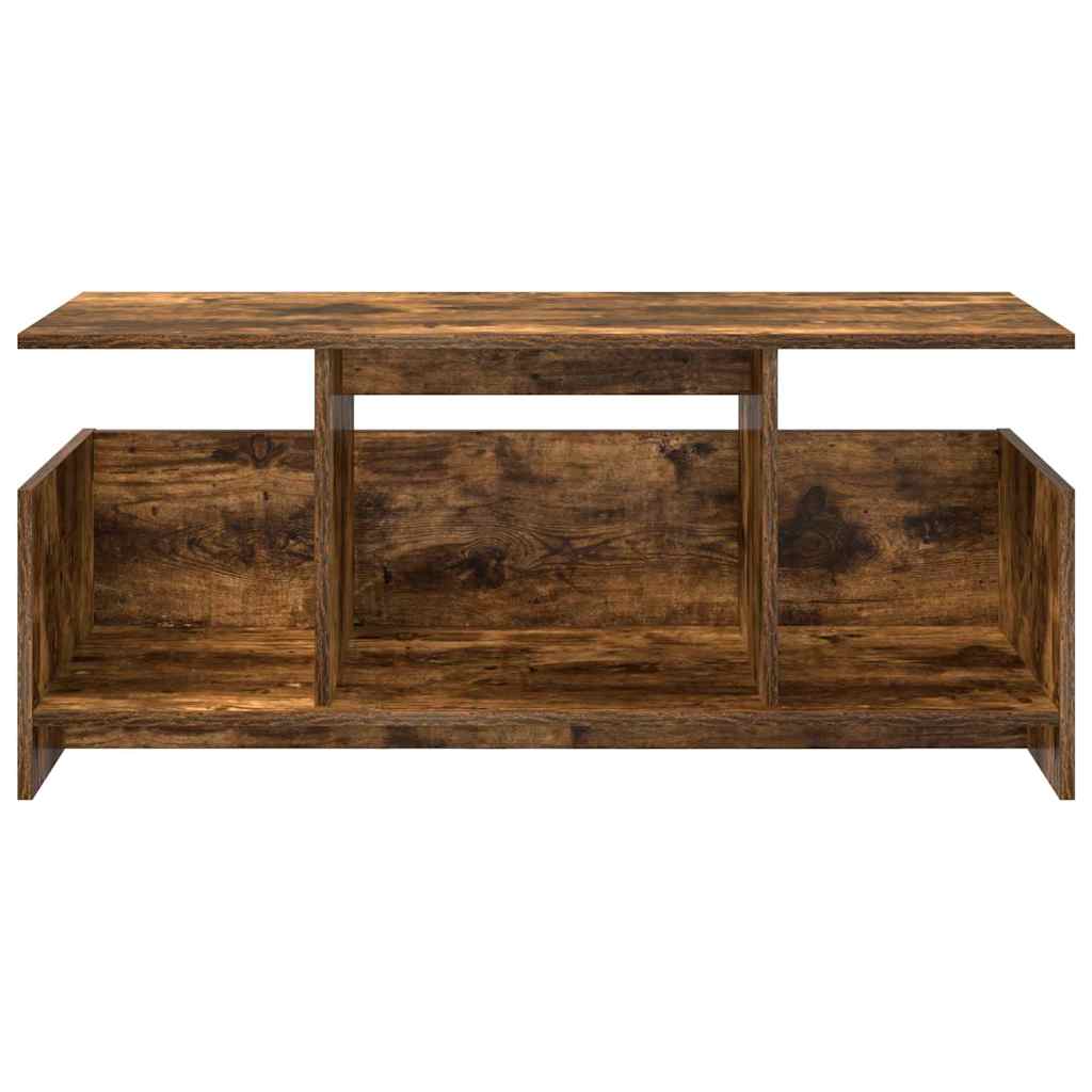 TV-standaard Gerookt eiken 102 x 35 x 45 cm Bewerkt hout is nu te koop bij PeponiXL, paradijselijk wonen!