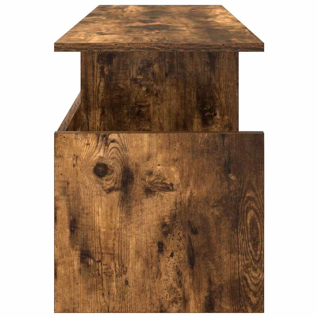 TV-standaard Gerookt eiken 102 x 35 x 45 cm Bewerkt hout is nu te koop bij PeponiXL, paradijselijk wonen!