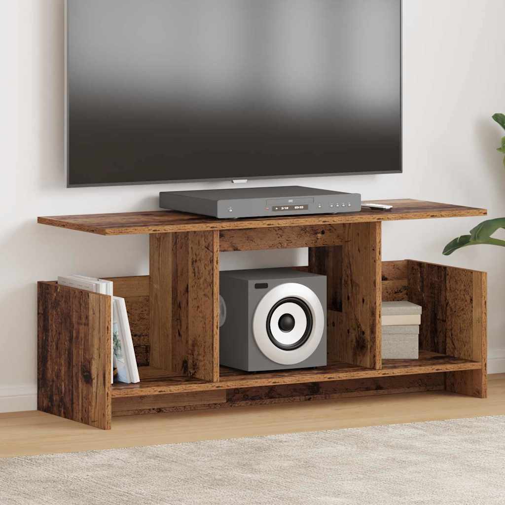 TV-standaard Oudhout 102 x 35 x 45 cm Bewerkt hout is nu te koop bij PeponiXL, paradijselijk wonen!