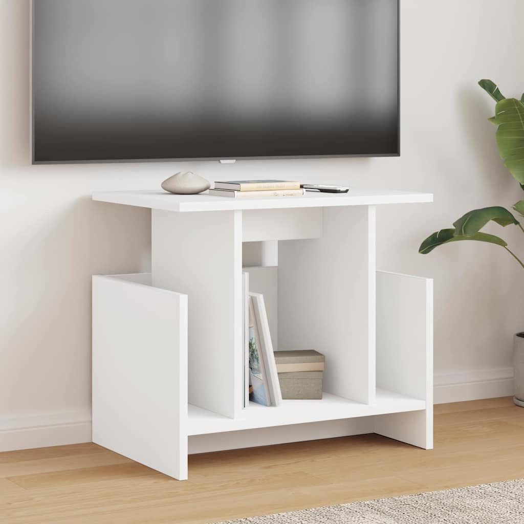 TV-standaard Wit 50 x 35 x 45 cm Bewerkt hout is nu te koop bij PeponiXL, paradijselijk wonen!