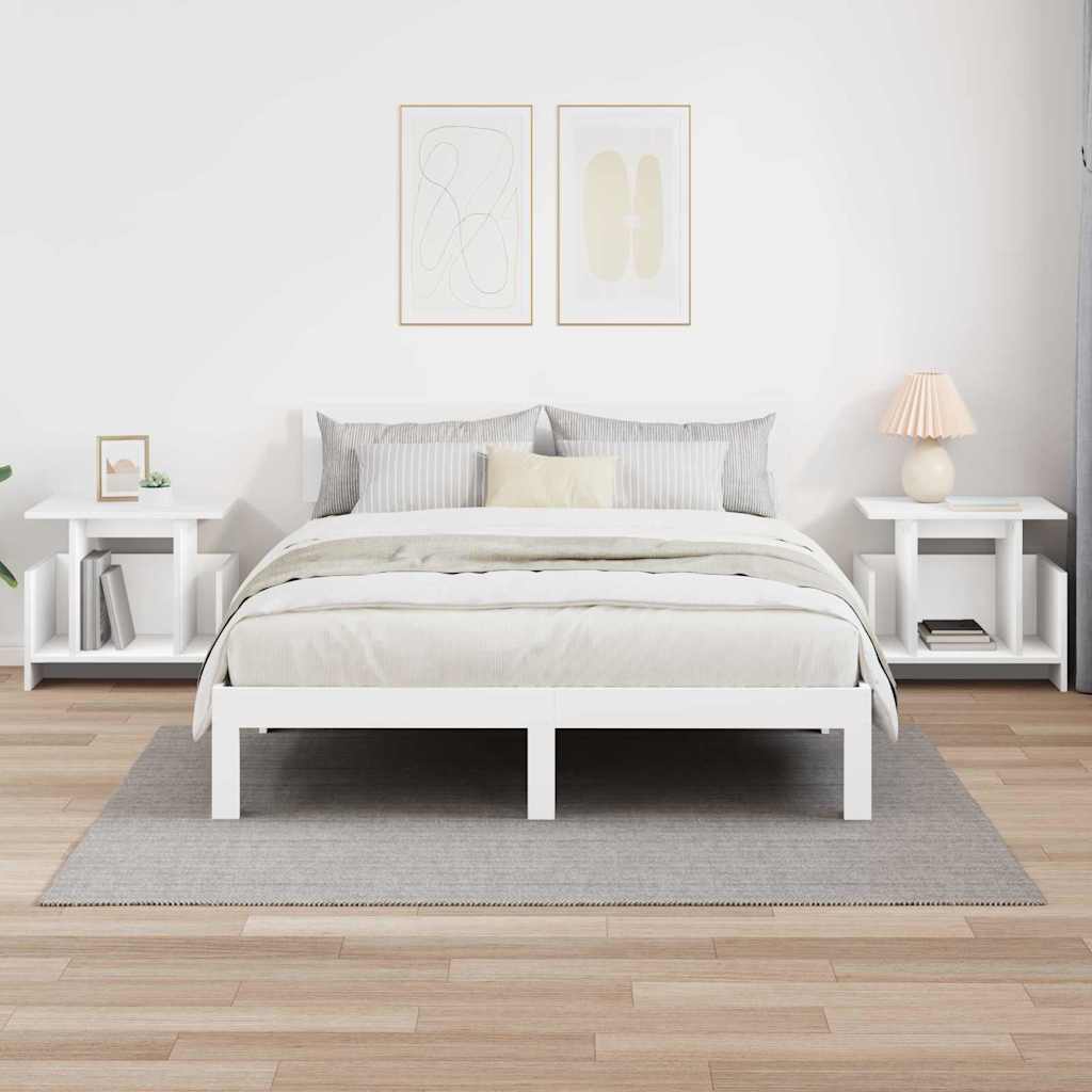 TV-standaard 2 pcs Wit 50 x 35 x 45 cm Bewerkt hout is nu te koop bij PeponiXL, paradijselijk wonen!