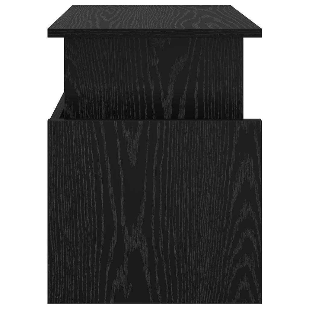 TV-standaard Zwart Eiken 50 x 35 x 45 cm Bewerkt hout is nu te koop bij PeponiXL, paradijselijk wonen!
