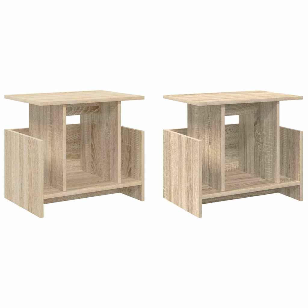 TV-standaard 2 pcs Sonoma Eiken 50 x 35 x 45 cm Bewerkt hout is nu te koop bij PeponiXL, paradijselijk wonen!