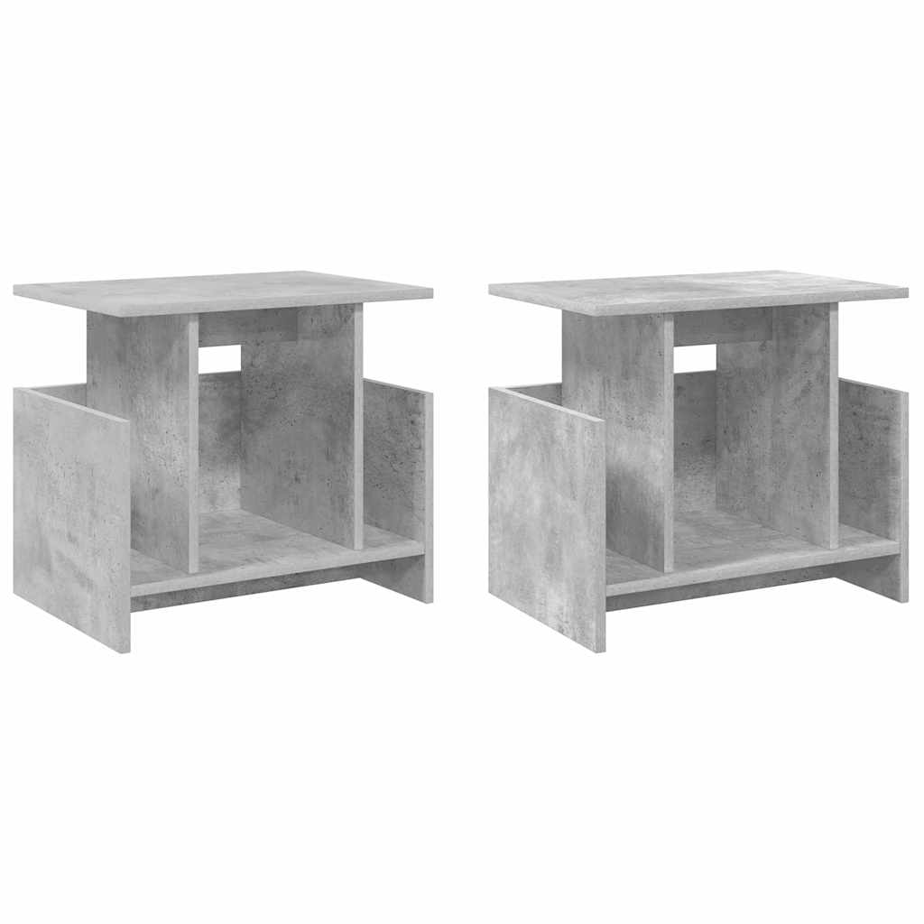 TV-standaard 2 pcs Beton Grijs 50 x 35 x 45 cm Bewerkt hout is nu te koop bij PeponiXL, paradijselijk wonen!