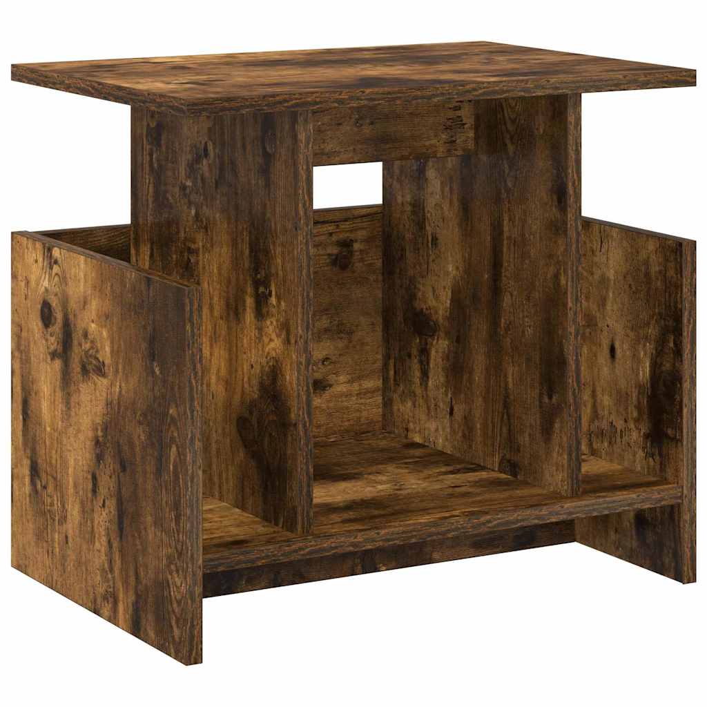 TV-standaard Gerookt eiken 50 x 35 x 45 cm Bewerkt hout is nu te koop bij PeponiXL, paradijselijk wonen!