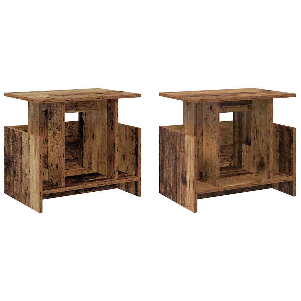 TV-standaard 2 pcs Oudhout 50 x 35 x 45 cm Bewerkt hout is nu te koop bij PeponiXL, paradijselijk wonen!