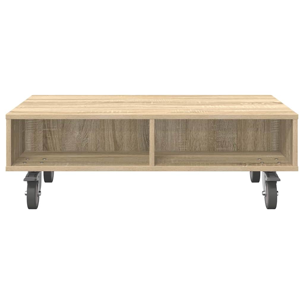 Bijzettafel met wielen Sonoma Eiken 90 x 50 x 30 cm is nu te koop bij PeponiXL, paradijselijk wonen!