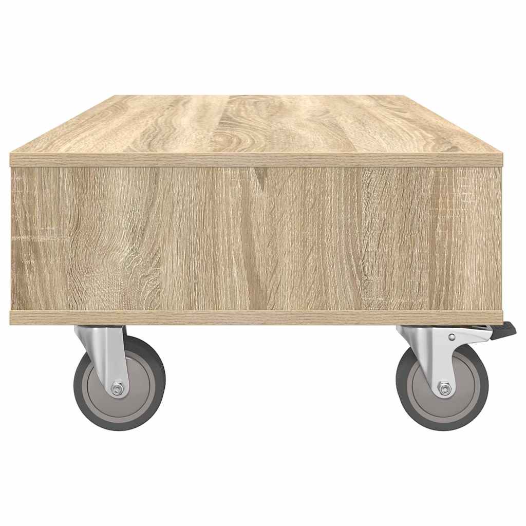 Bijzettafel met wielen Sonoma Eiken 90 x 50 x 30 cm is nu te koop bij PeponiXL, paradijselijk wonen!