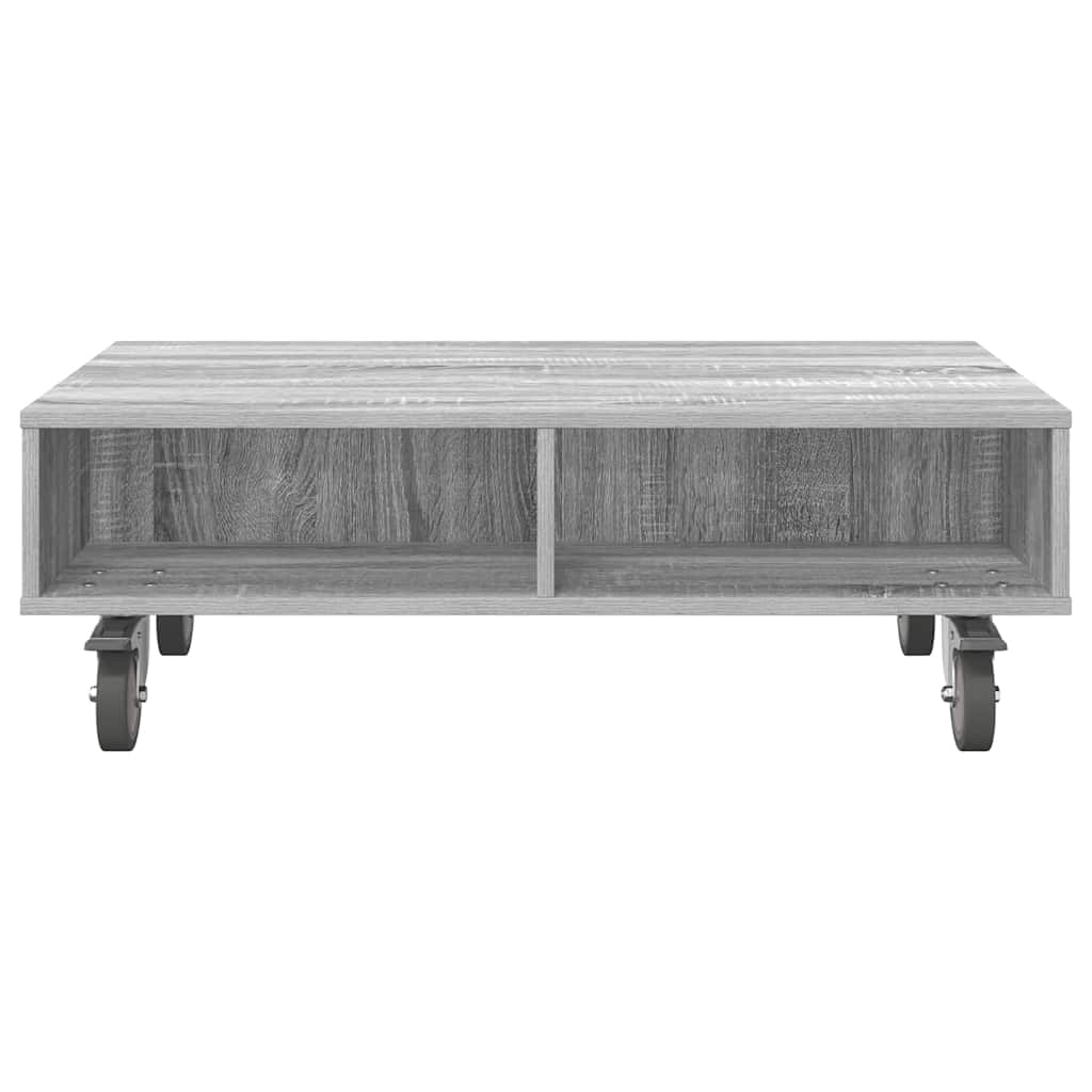Bijzettafel met wielen Grijs Sonoma 90 x 50 x 30 cm is nu te koop bij PeponiXL, paradijselijk wonen!