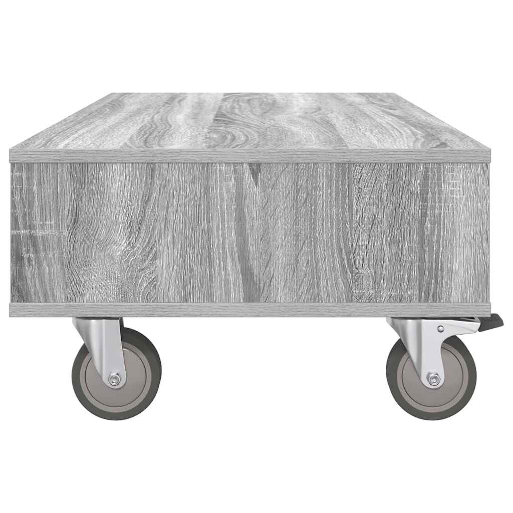 Bijzettafel met wielen Grijs Sonoma 90 x 50 x 30 cm is nu te koop bij PeponiXL, paradijselijk wonen!
