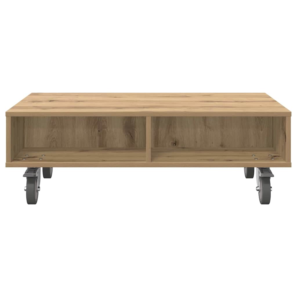 Bijzettafel met wielen Artisan Eiken 90 x 50 x 30 cm is nu te koop bij PeponiXL, paradijselijk wonen!