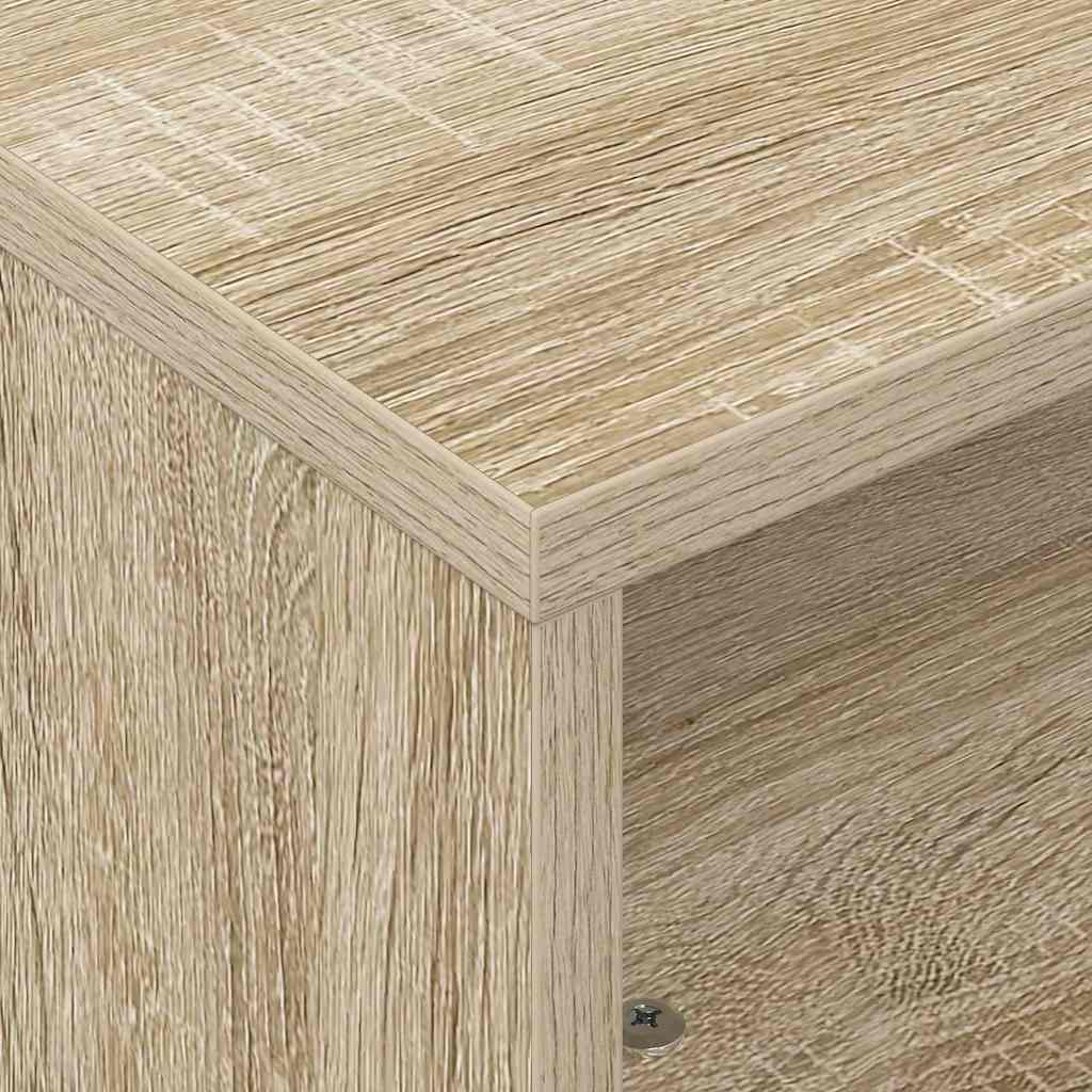 Bijzettafel met wielen Sonoma Eiken 50,5 x 50 x 30 cm is nu te koop bij PeponiXL, paradijselijk wonen!