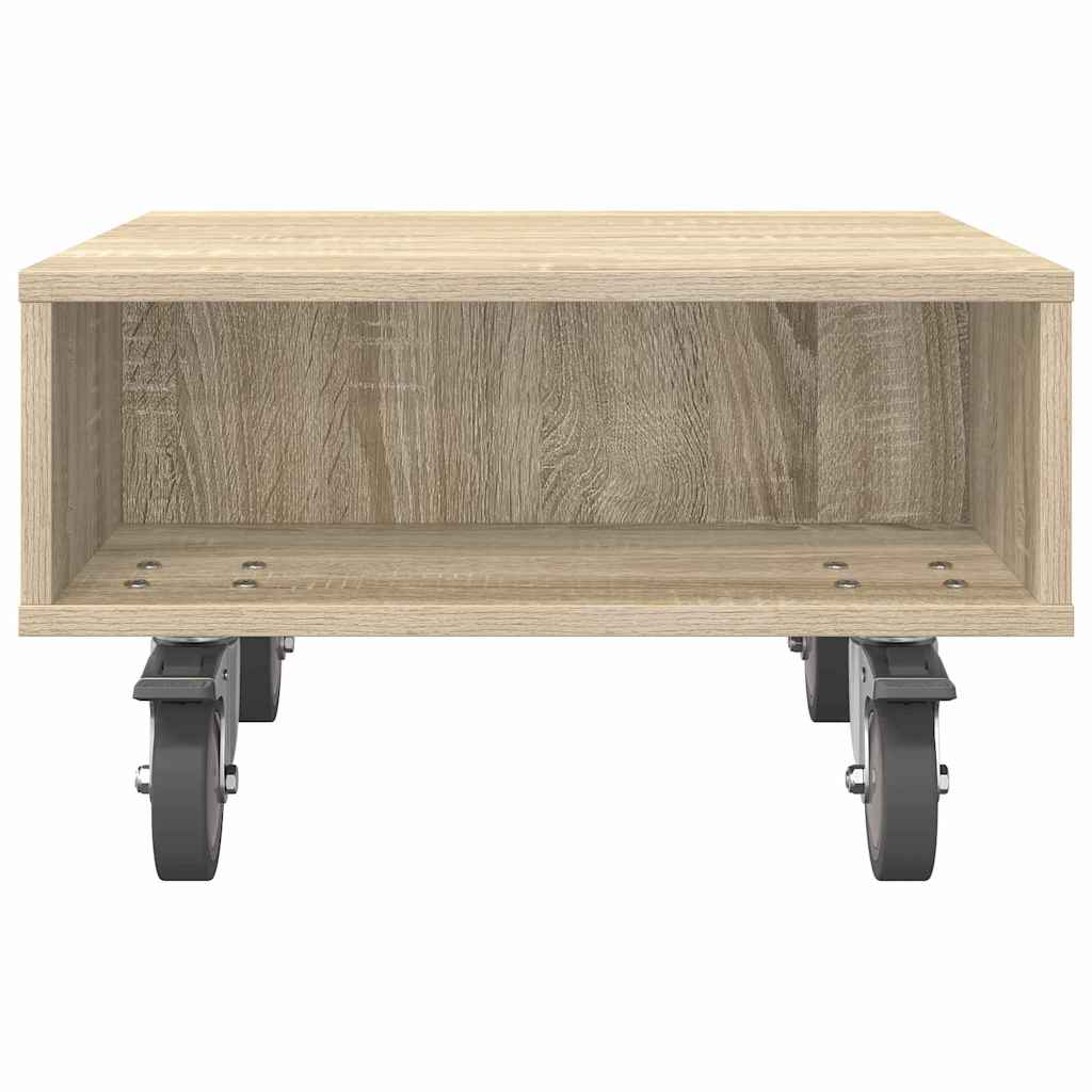 Bijzettafel met wielen Sonoma Eiken 50,5 x 50 x 30 cm is nu te koop bij PeponiXL, paradijselijk wonen!