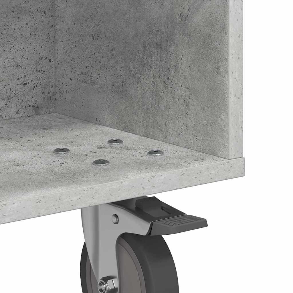 Bijzettafel met wielen Beton Grijs 50,5 x 50 x 30 cm is nu te koop bij PeponiXL, paradijselijk wonen!