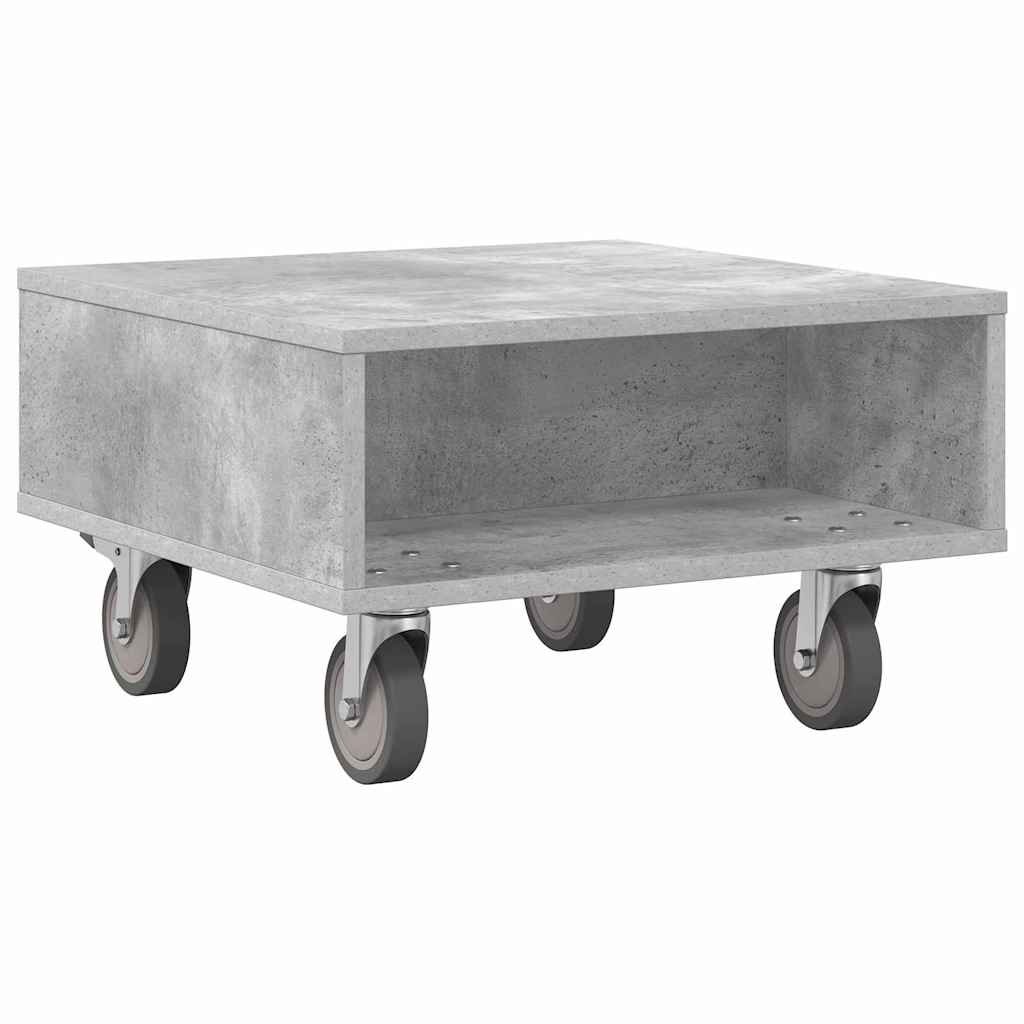 Bijzettafel met wielen Beton Grijs 50,5 x 50 x 30 cm is nu te koop bij PeponiXL, paradijselijk wonen!