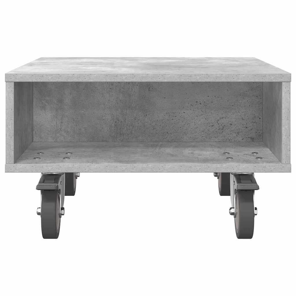 Bijzettafel met wielen Beton Grijs 50,5 x 50 x 30 cm is nu te koop bij PeponiXL, paradijselijk wonen!
