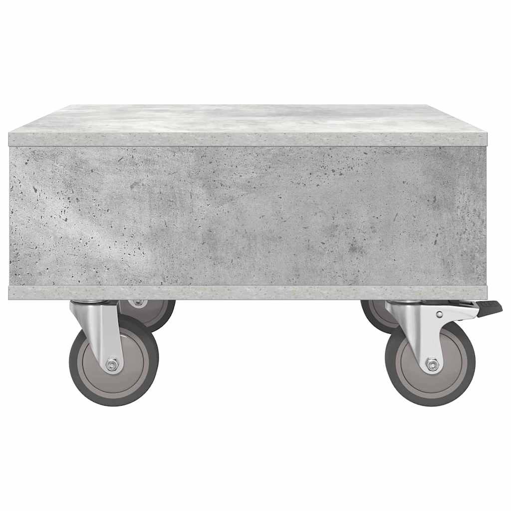 Bijzettafel met wielen Beton Grijs 50,5 x 50 x 30 cm is nu te koop bij PeponiXL, paradijselijk wonen!
