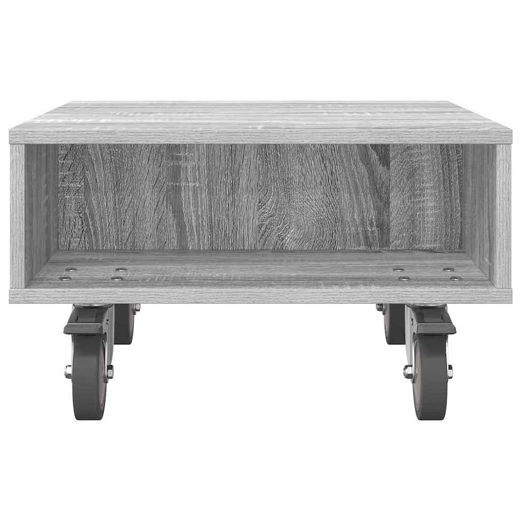 Bijzettafel met wielen Grijs Sonoma 50,5 x 50 x 30 cm is nu te koop bij PeponiXL, paradijselijk wonen!