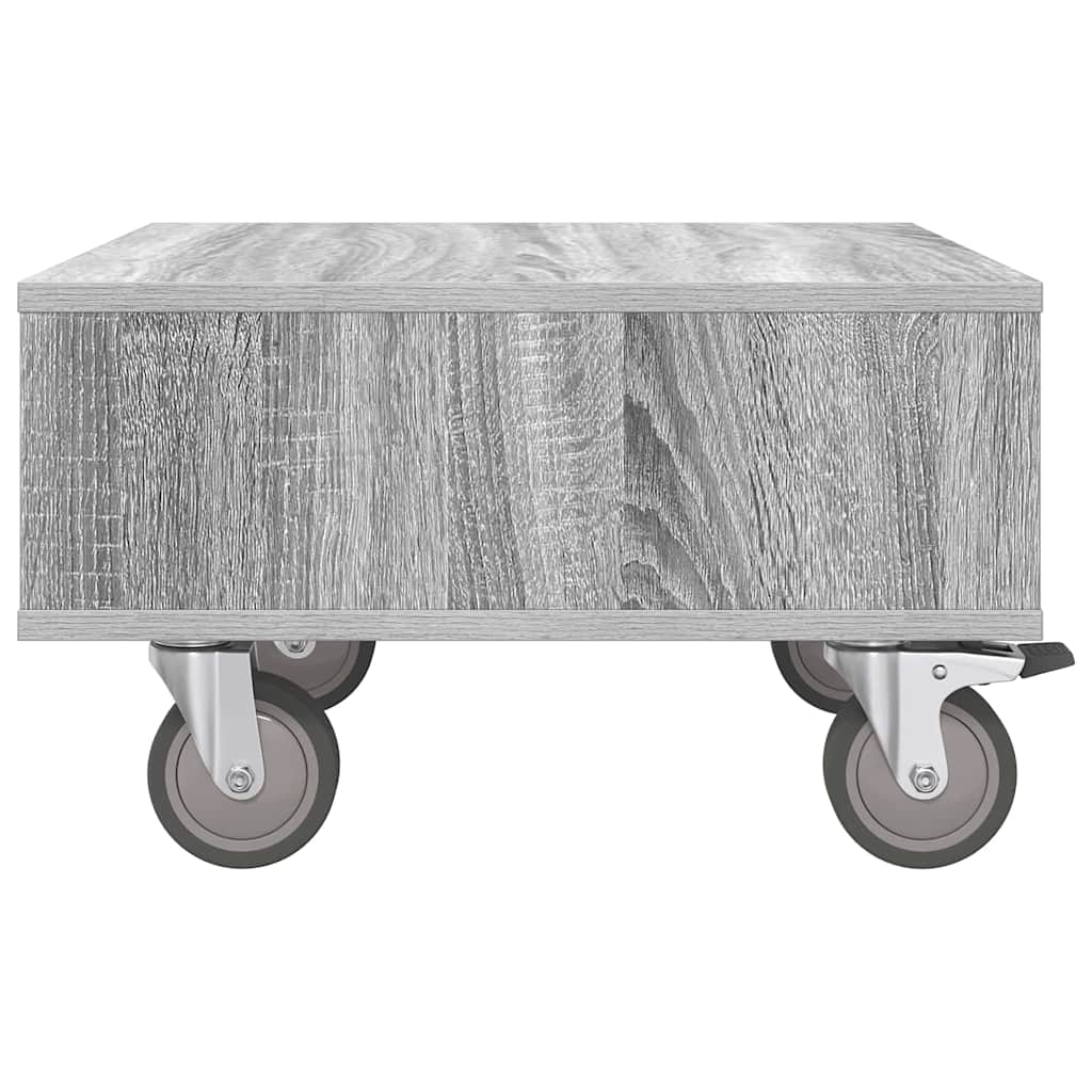 Bijzettafel met wielen Grijs Sonoma 50,5 x 50 x 30 cm is nu te koop bij PeponiXL, paradijselijk wonen!