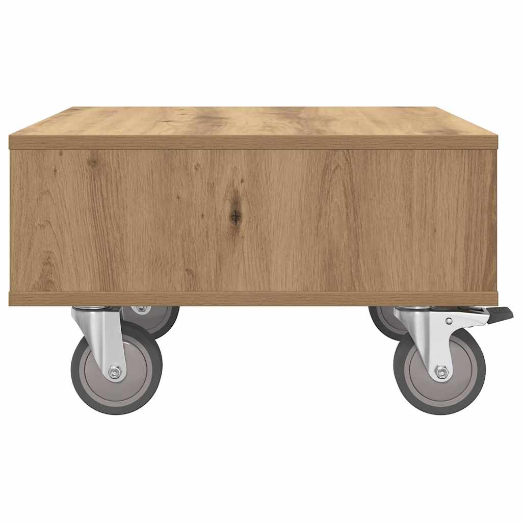 Bijzettafel met wielen Artisan Eiken 50,5 x 50 x 30 cm is nu te koop bij PeponiXL, paradijselijk wonen!