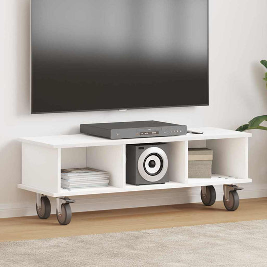 TV-standaard Wit 100 x 35 x 35 cm Bewerkt hout is nu te koop bij PeponiXL, paradijselijk wonen!