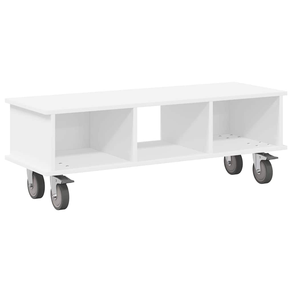 TV-standaard Wit 100 x 35 x 35 cm Bewerkt hout is nu te koop bij PeponiXL, paradijselijk wonen!