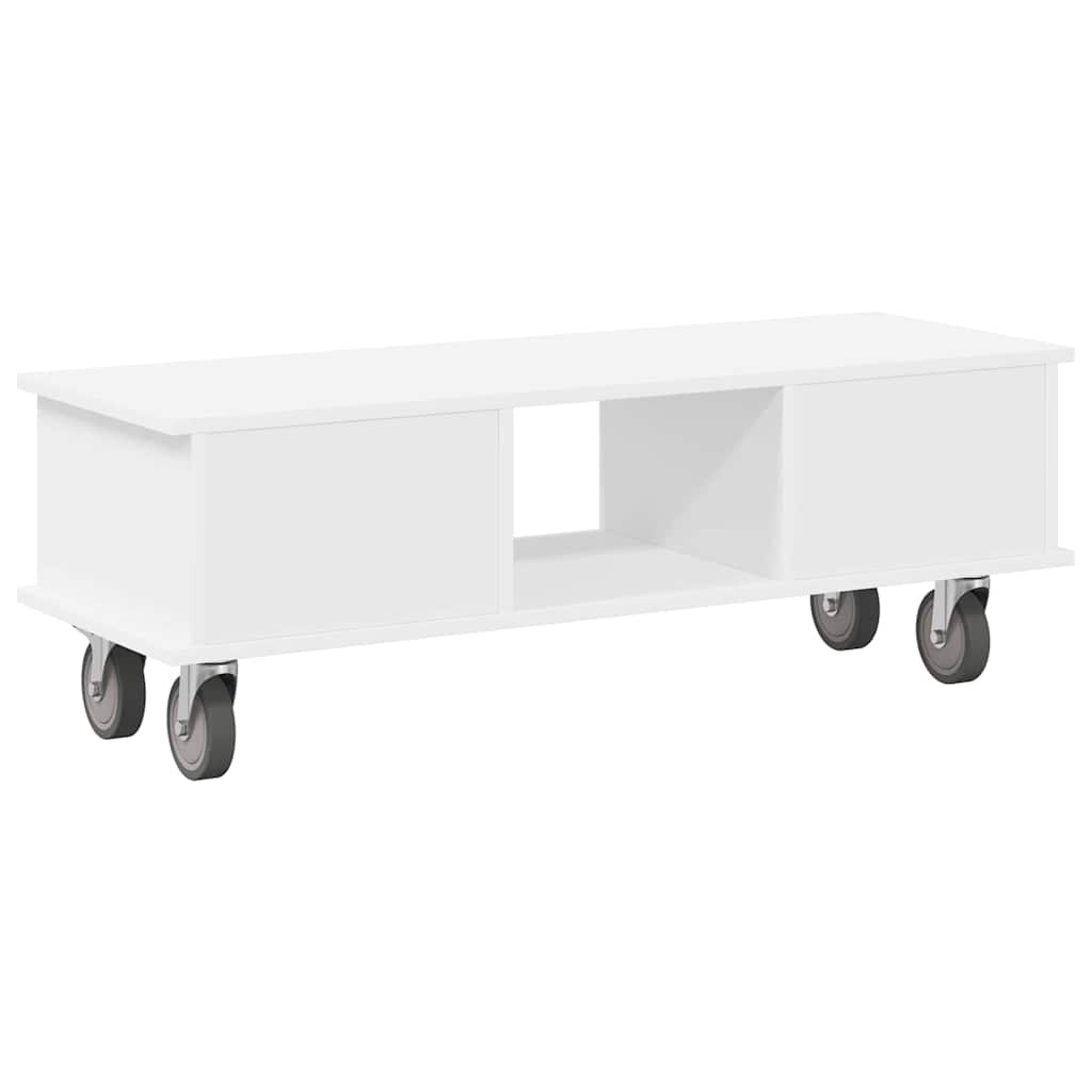 TV-standaard Wit 100 x 35 x 35 cm Bewerkt hout is nu te koop bij PeponiXL, paradijselijk wonen!