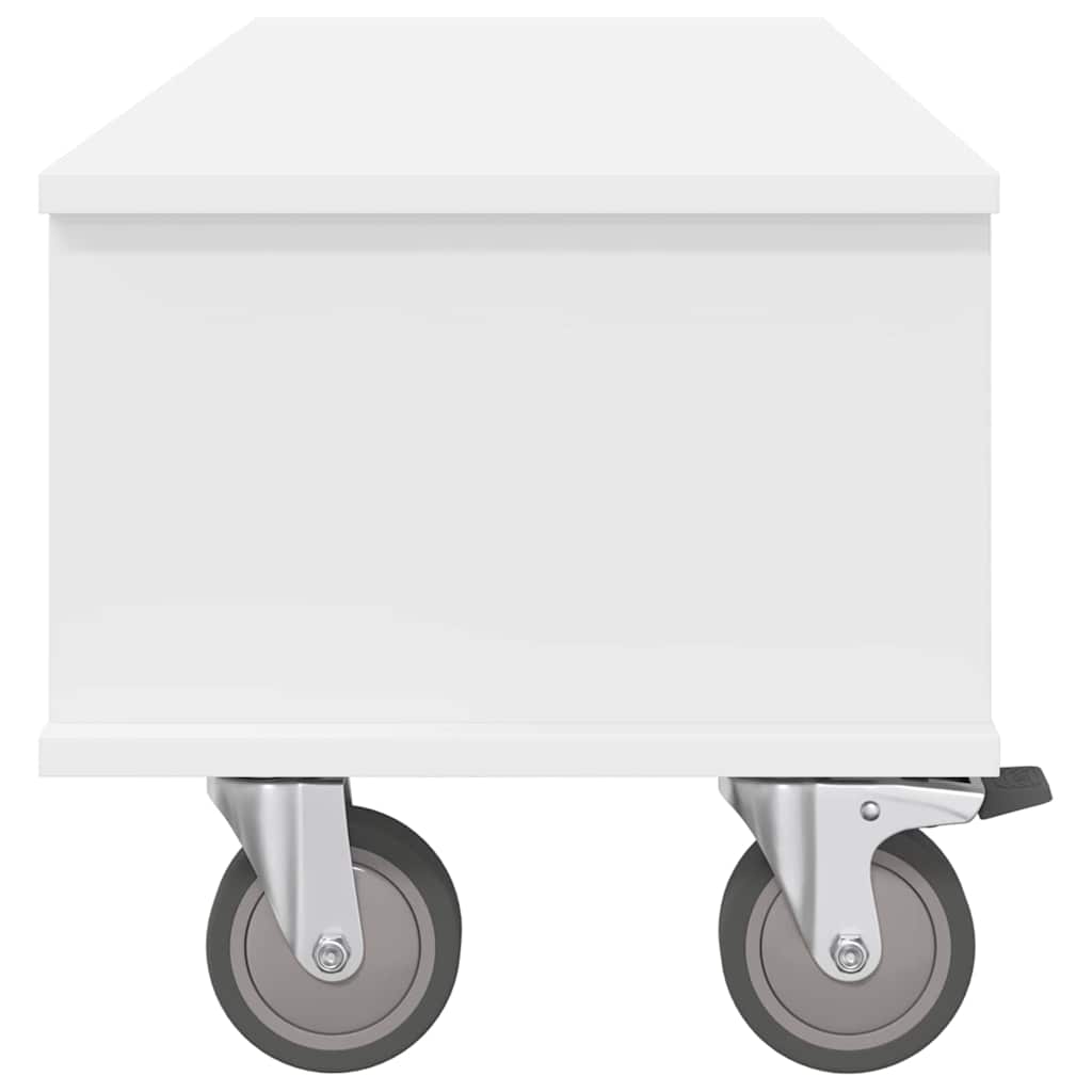 TV-standaard Wit 100 x 35 x 35 cm Bewerkt hout is nu te koop bij PeponiXL, paradijselijk wonen!