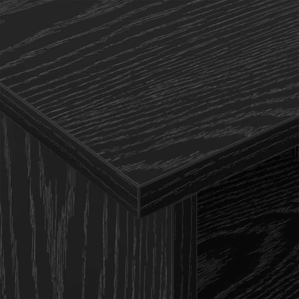 TV-standaard Zwart Eiken 100 x 35 x 35 cm Bewerkt hout is nu te koop bij PeponiXL, paradijselijk wonen!