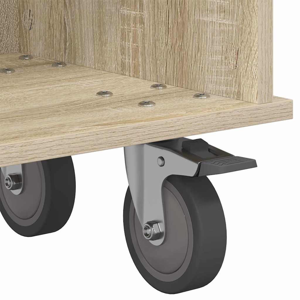 TV-standaard Sonoma Eiken 100 x 35 x 35 cm Bewerkt hout is nu te koop bij PeponiXL, paradijselijk wonen!