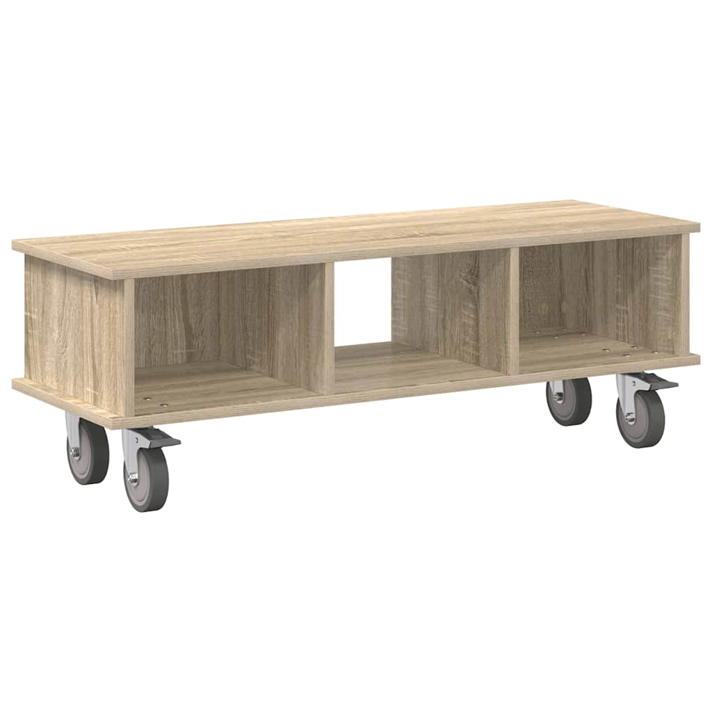 TV-standaard Sonoma Eiken 100 x 35 x 35 cm Bewerkt hout is nu te koop bij PeponiXL, paradijselijk wonen!