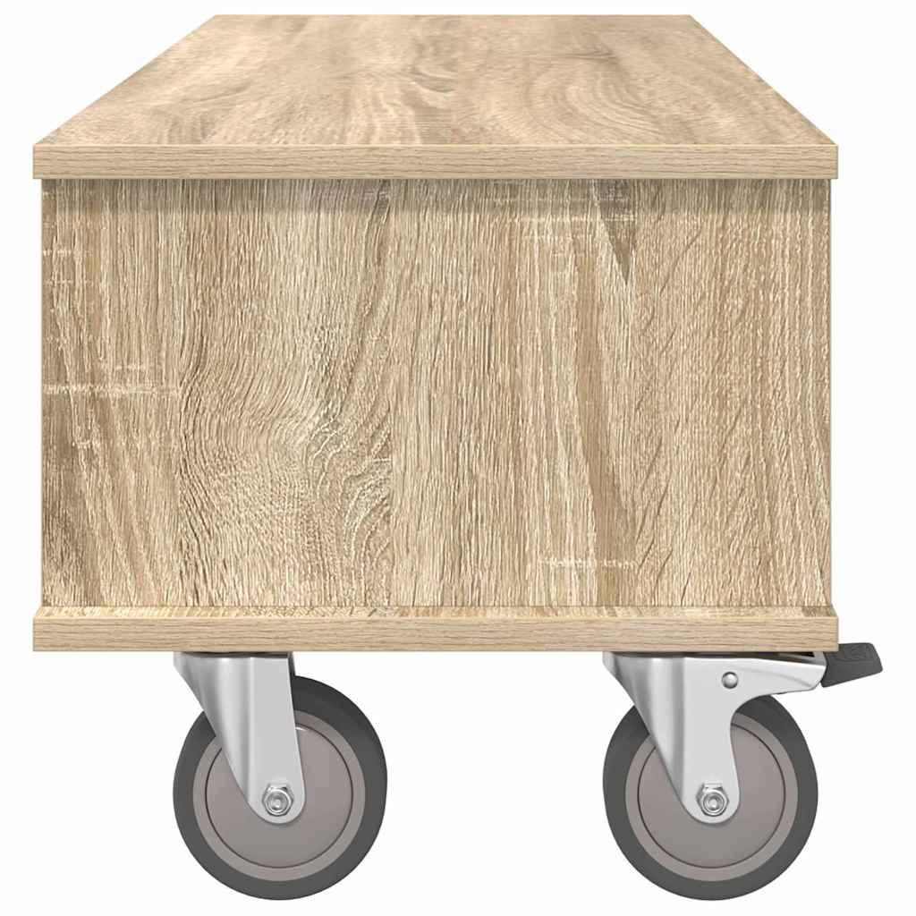 TV-standaard Sonoma Eiken 100 x 35 x 35 cm Bewerkt hout is nu te koop bij PeponiXL, paradijselijk wonen!