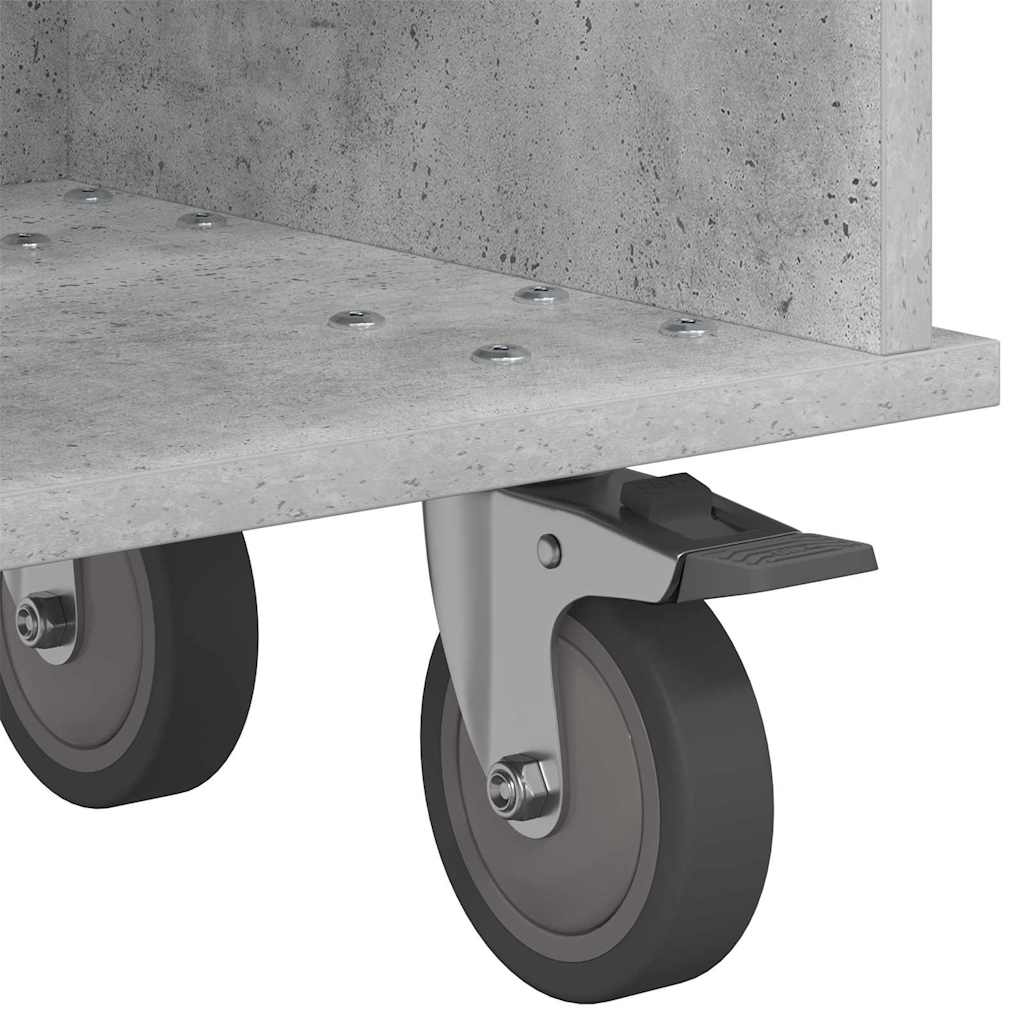 TV-standaard Beton Grijs 100 x 35 x 35 cm Bewerkt hout is nu te koop bij PeponiXL, paradijselijk wonen!