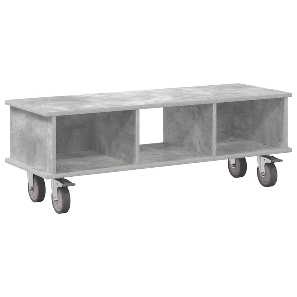 TV-standaard Beton Grijs 100 x 35 x 35 cm Bewerkt hout is nu te koop bij PeponiXL, paradijselijk wonen!