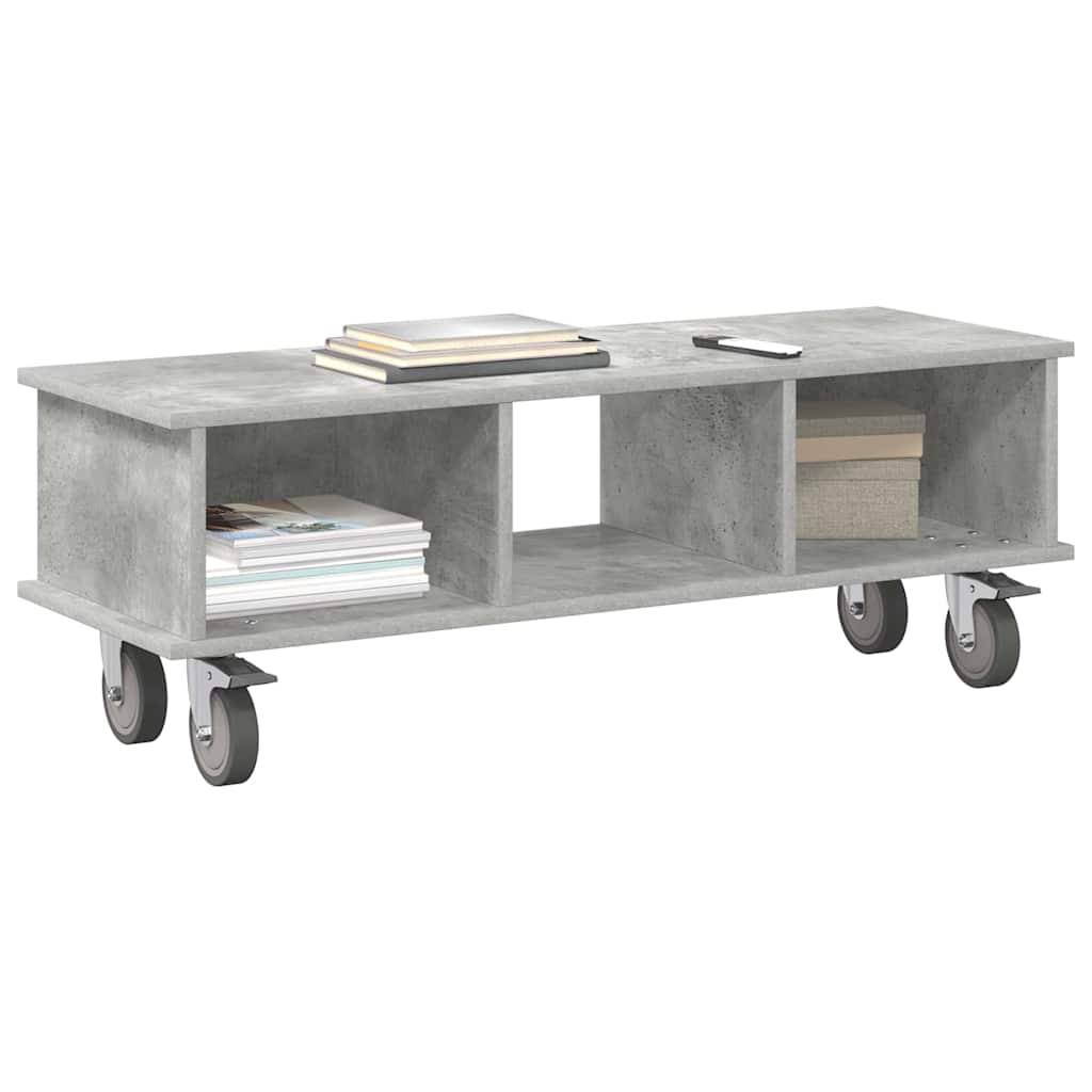 TV-standaard Beton Grijs 100 x 35 x 35 cm Bewerkt hout is nu te koop bij PeponiXL, paradijselijk wonen!
