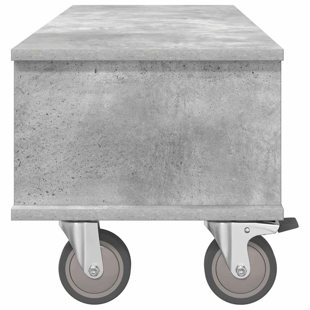 TV-standaard Beton Grijs 100 x 35 x 35 cm Bewerkt hout is nu te koop bij PeponiXL, paradijselijk wonen!