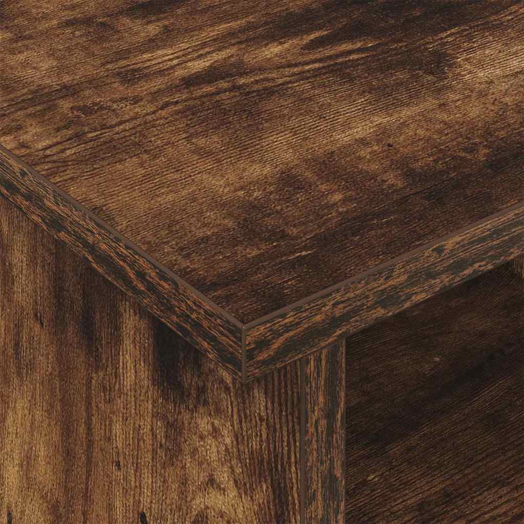 TV-standaard Gerookt eiken 100 x 35 x 35 cm Bewerkt hout is nu te koop bij PeponiXL, paradijselijk wonen!